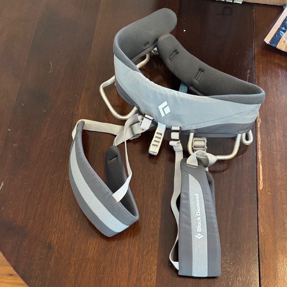 Black Diamond Blue and Gray Climbing Harness
